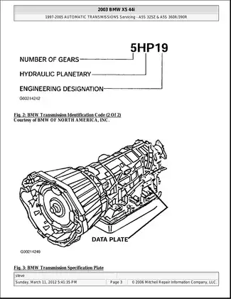 2000-2004 BMW X5 Automatic Transmission manual Preview image 3