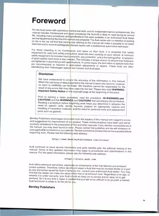 Audi A6 Service Manual (1998-2004) - Comprehensive Repair and Maintenance Guide Preview image 2