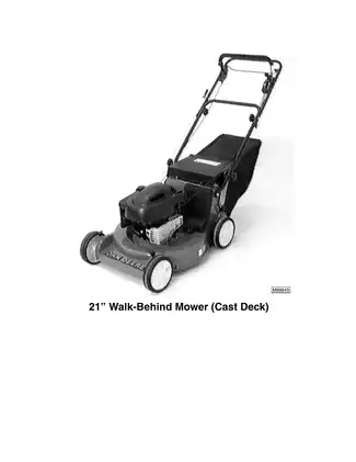 John Deere Walk-Behind Mower Technical Manual (21-Inch Cast Deck) Preview image 2