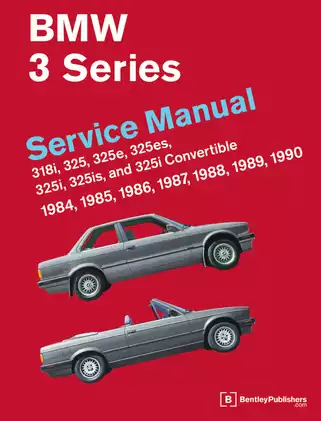 1984-1990 BMW E30, 318i, 325, 325e, 325es, 325i, 325is, 325i convertible shop manual