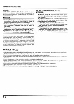 1997-2001 Honda VT600C, Shadow VLX shop manual Preview image 4