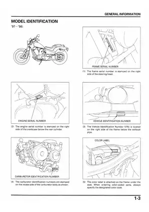 1997-2001 Honda VT600C, Shadow VLX shop manual Preview image 5