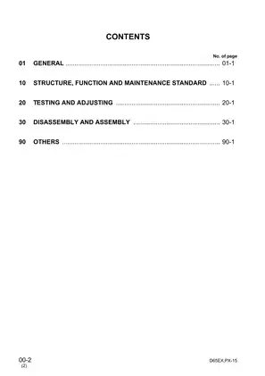 Komatsu D65EX-15 & D65PX-15 Dozer Shop Manual - Comprehensive Service Guide Preview image 2