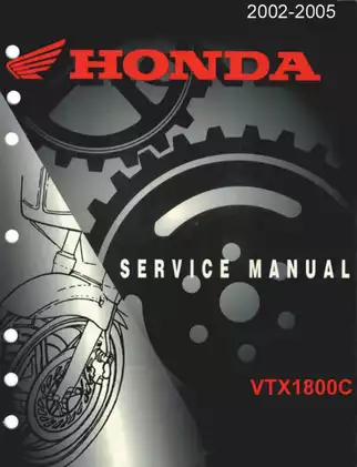 2002-2005 Honda VTX1800C service manual Preview image 1