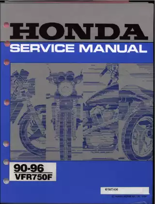 1990-1996 Honda VFR750F service manual Preview image 2