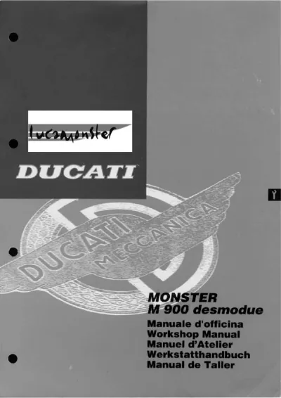 Preview: 1993–2003 Ducati Monster M900 desmodue Workshop Manual (P/N 914.7.012.1A)