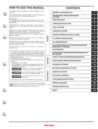 Honda CRF250X 2004-2012 Service Manual & Repair Guide Preview image 3