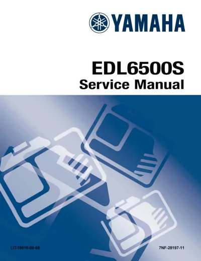 Preview: 1995 Yamaha EDL6500S Generator Service & Repair Manual (P/N LIT-19616-00–68)