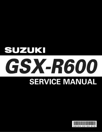 Suzuki GSX-R600 2006 Service Manual - Comprehensive Maintenance & Repair Guide