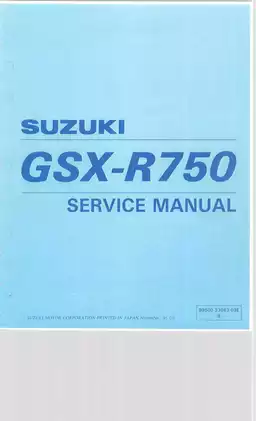 1996-1999 Suzuki GSX-R 750 repair manual Preview image 2
