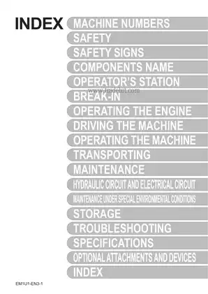 Hitachi Zaxis ZX120-3, ZX180-3, ZX200-3, ZX270-3, ZX330-3 hydraulic excavator operator´s manual Preview image 3