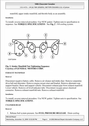 1995-2005 Chevrolet Cavalier Z22, Z24 repair manual Preview image 4