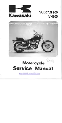 Kawasaki Vulcan 800 VN800 Motorcycle Service Manual - Comprehensive Guide