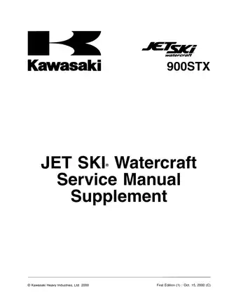 2001-2002 Kawasaki 900 STX, JT900 Jet Ski service manual Preview image 3