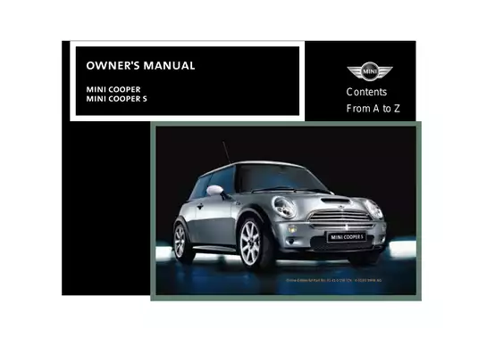 2002-2006 Mini Cooper owner´s manual