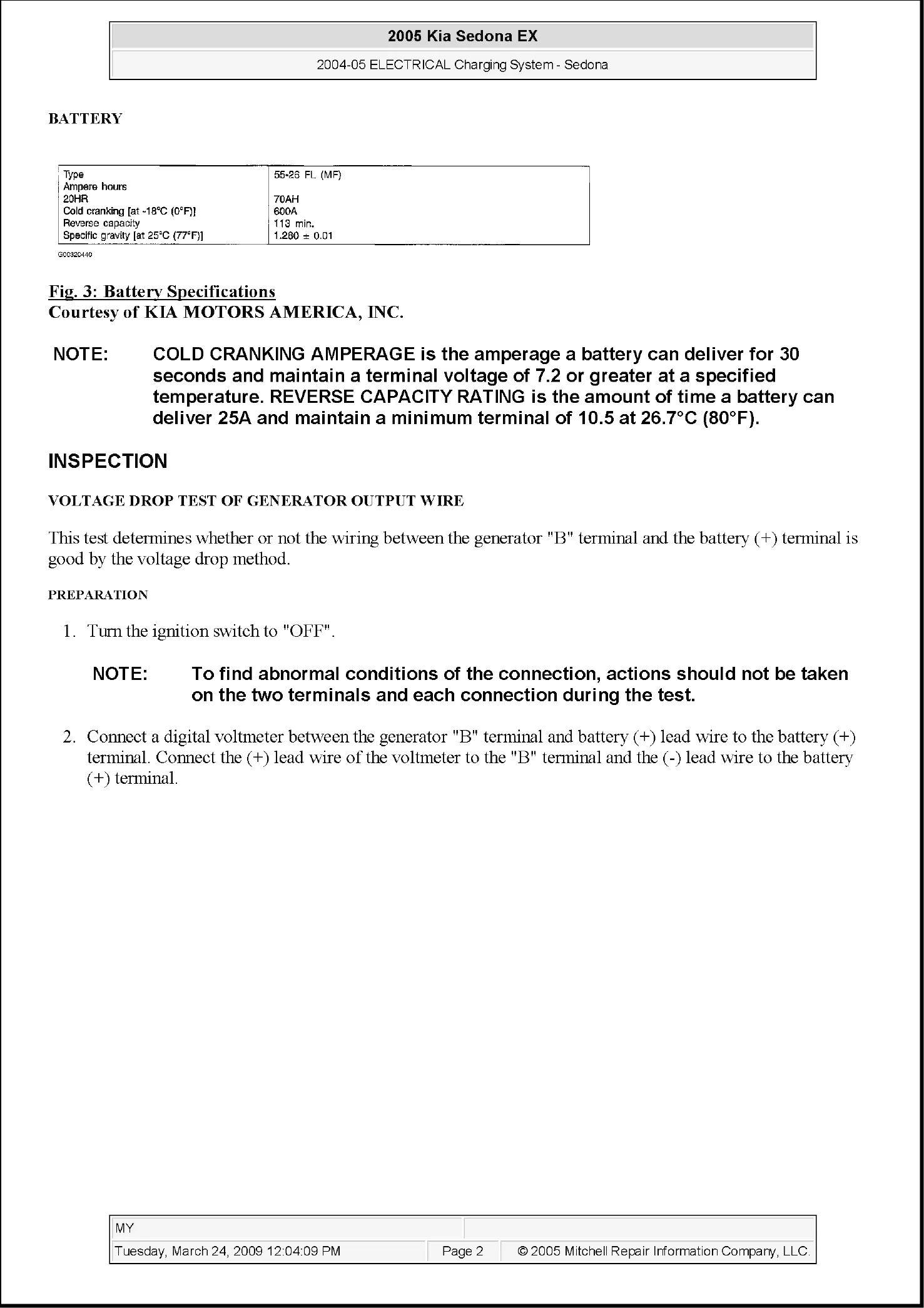 Kia 2001-2005 Kia Sedona repair manual manual preview page 2 - thumbnail