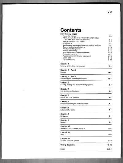 2000–2005 Buick LeSabre and 2000 Pontiac Bonneville Service Manual (P/N J35616-A)