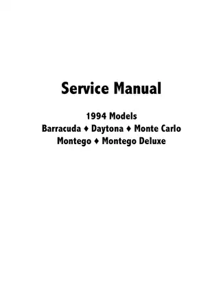 1994 Arctic Cat Tigershark PWC service manual Preview image 1
