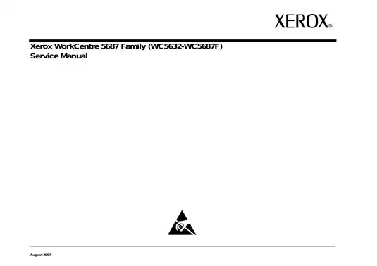 Xerox WorkCentre 5632, 5687 multifunction printers (MFP) service manual