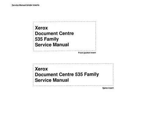 Comprehensive Service Manual for Xerox Document Centre 535/545/555 (December 2002) Preview image 2
