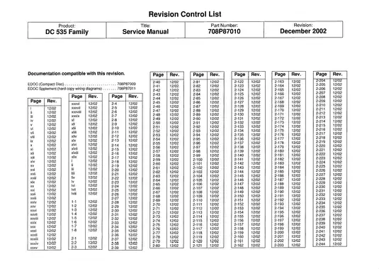 Comprehensive Service Manual for Xerox Document Centre 535/545/555 (December 2002) Preview image 5