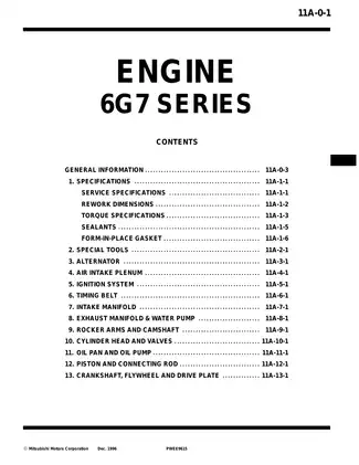 Engine 6G7 series manual Preview image 1