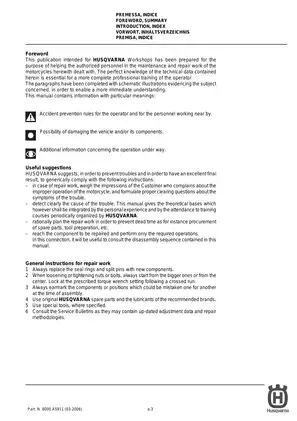 Husqvarna TE 250-510 Workshop Manual (2006) Preview image 5