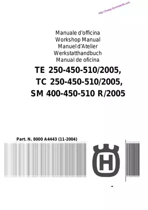 2005 Husqvarna TE250, TE450, TE510, TC250, TC450, TC510 repair manual Preview image 1