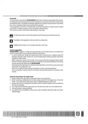 MV Agusta 2003-2004 Workshop Manual for TE/TC/SM Models Preview image 5
