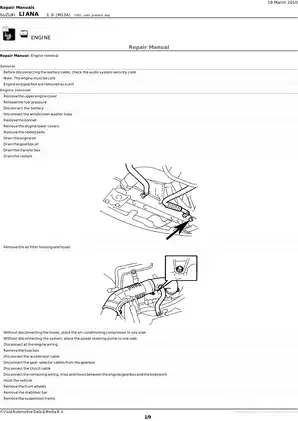2002-2007 Suzuki Aerio shop manual