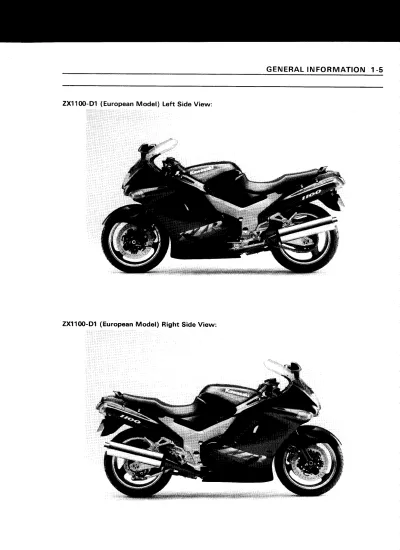 1993–1995 Kawasaki Ninja ZX-11 ZZ-R1100 Service Manual (P/N 99924-1159-03)