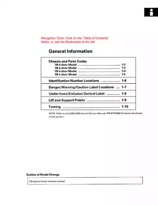 2008-2009 Honda Accord V6 service manual Preview image 3