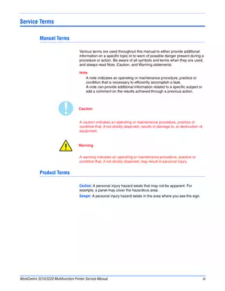 Xerox WorkCentre 3210, WorkCentre 3220 multifunction printer service manual Preview image 5