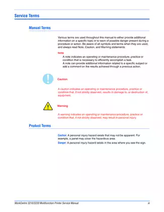 Xerox WorkCentre 3210/3220 Multifunction Printer Service Manual Preview image 5