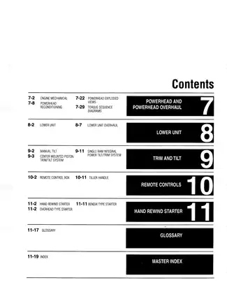 1984-1999 Mercury Force 4 hp-150 hp outboard motor service manual Preview image 2