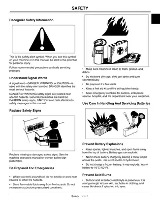 John Deere SST15, SST16 and SST18 Spin-Steer Lawn Tractor Technical Manual Preview image 5
