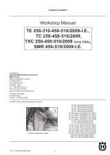 2009 Husqvarna  TE/TC/TXC/SMR Workshop Manual (P/N 8000 H0368) – preview page 3
