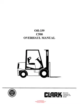 Clark OH-339 Overhaul Manual - Essential Guide for Mechanics