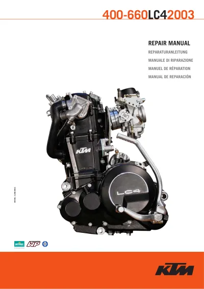 KTM LC4 1998–2003 Service Manual (P/N 3.206.006-E)