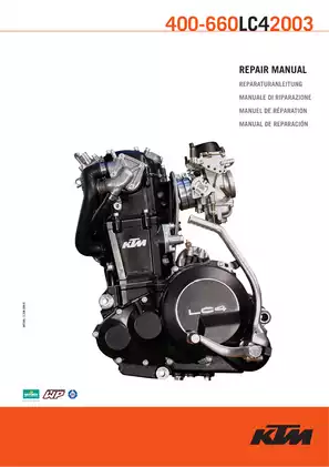 1998-2003 KTM 400,  KTM 660 LC4 repair manual Preview image 1