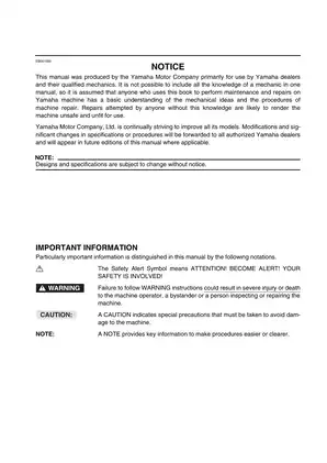 Yamaha ATV YF660F Service Manual - Comprehensive Repair & Maintenance Guide Preview image 2