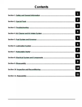 Kohler Command CV11-16, CV460-465, CV490-495 engine service manual Preview image 2