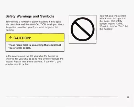 2003 Chevrolet S10 pickup truck owners manual Preview image 4