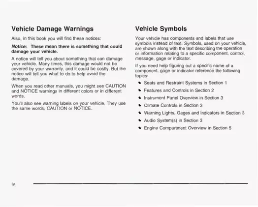 2003 Chevrolet S10 Owner's Manual - Comprehensive Vehicle Guide Preview image 5