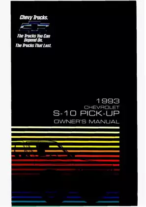 1993 Chevrolet S-10 Pickup Owner's Manual - Complete Vehicle Guide