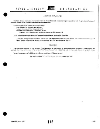 Piper PA-22 Parts Catalog - Comprehensive Manual for Aircraft Maintenance Preview image 2