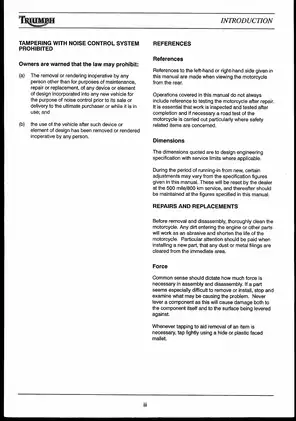 Triumph Motorcycle Service Manual for Daytona 955i and Speed Triple – Comprehensive Guide from 2002 Onwards Preview image 5