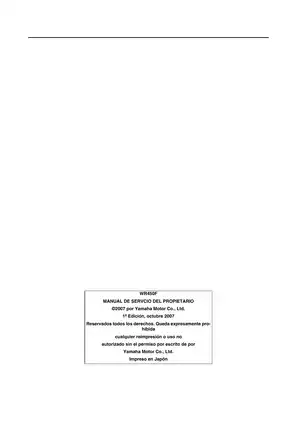 Yamaha WR450F 2007 Service Manual - Comprehensive Owner's Guide Preview image 3