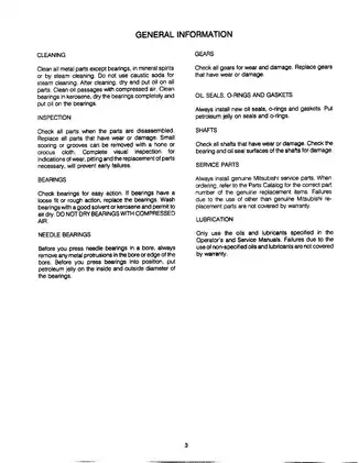 Comprehensive Service Manual for Mitsubishi Compact Tractors (Models 7000-7305) Preview image 4