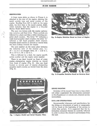 Chrysler Marine V8, M 383, M 400, M 440 engine service manual Preview image 5